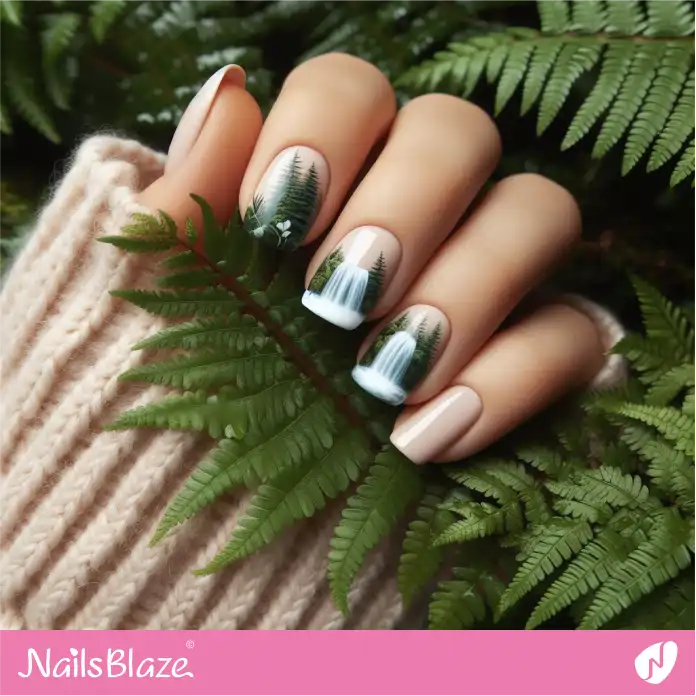 Tree Fern Rainforest Nails | Love the Forest Nails - NB3027